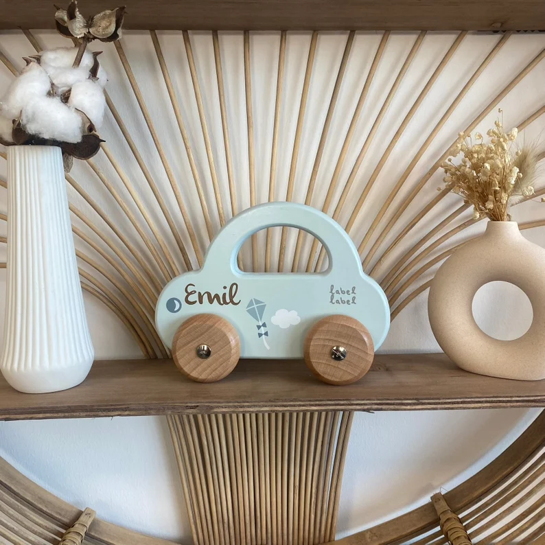 Personalized Wooden Toy Car Kid Birthday Gift