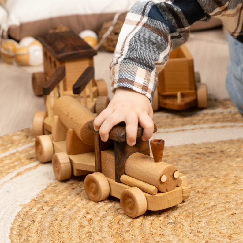 Personalized Toys Wooden Train Kid Birthday Gift