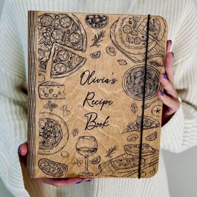 Personalized Family Wooden Recipe Book Mother's Day Gift